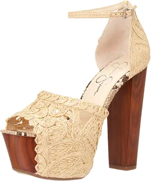 Strap Streamlined Heeled Platform Jessica Sandals Nude Final hours Dessie Natural High Ankle Simpson