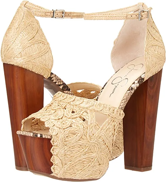 Strap Streamlined Heeled Platform Jessica Sandals Nude Final hours Dessie Natural High Ankle Simpson