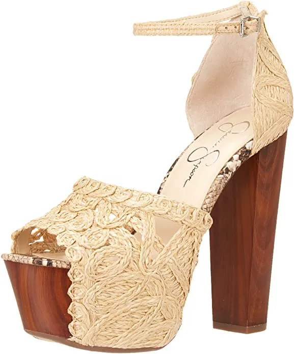 Strap Streamlined Heeled Platform Jessica Sandals Nude Final hours Dessie Natural High Ankle Simpson
