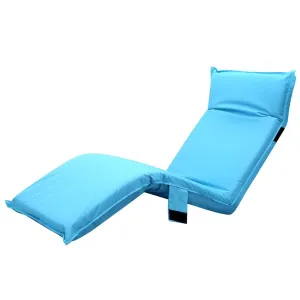 Sun Lounge Lightweight Adjustable Pool Blue