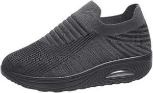 Super Soft Women's Walking Shoes, Mesh Slip On Air Cushion Lady Girls Modern Easy Shoes