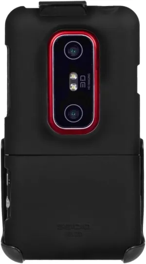 SURFACE Case and Holster Combo for HTC EVO 3D - Combo Pack - Retail Packaging - Black