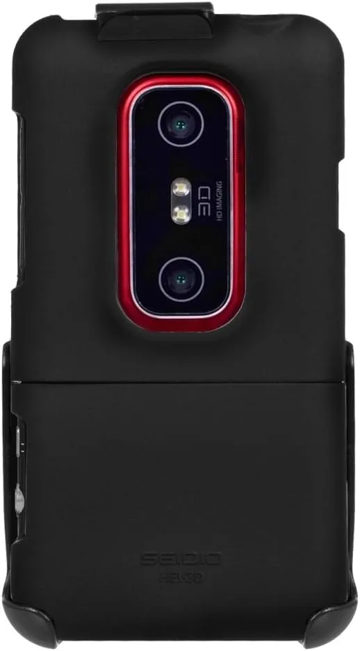 SURFACE Case and Holster Combo for HTC EVO 3D - Combo Pack - Retail Packaging - Black