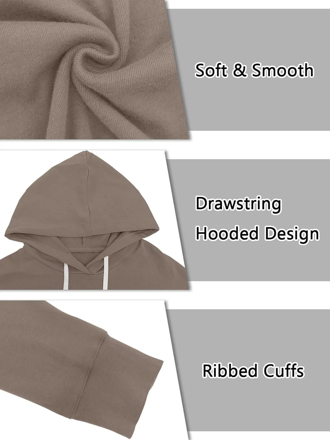 Syellowafter Women Casual Hoodie Long Sleeves Fashion Pullover Loose Fit Tunic Winter Tops Comfy Shirts