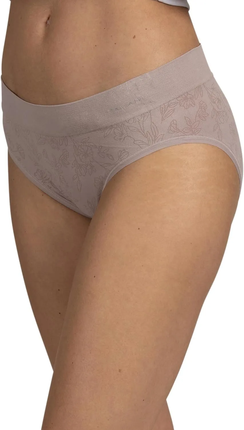 TAHARI Women's 5-Pack Seamless Hipster Underwear Invisible No Show Comfy Everyday Panties for Women