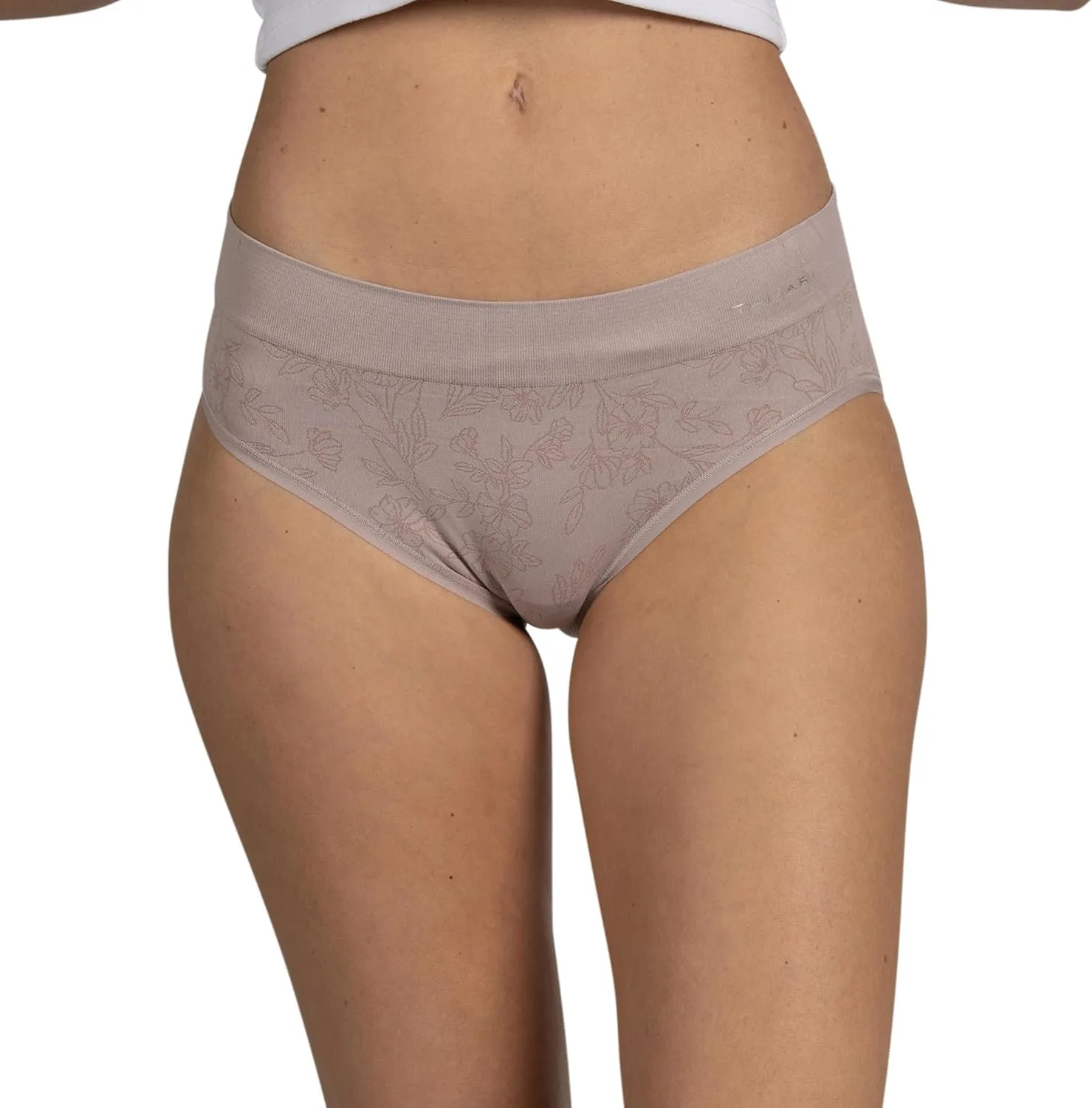 TAHARI Women's 5-Pack Seamless Hipster Underwear Invisible No Show Comfy Everyday Panties for Women