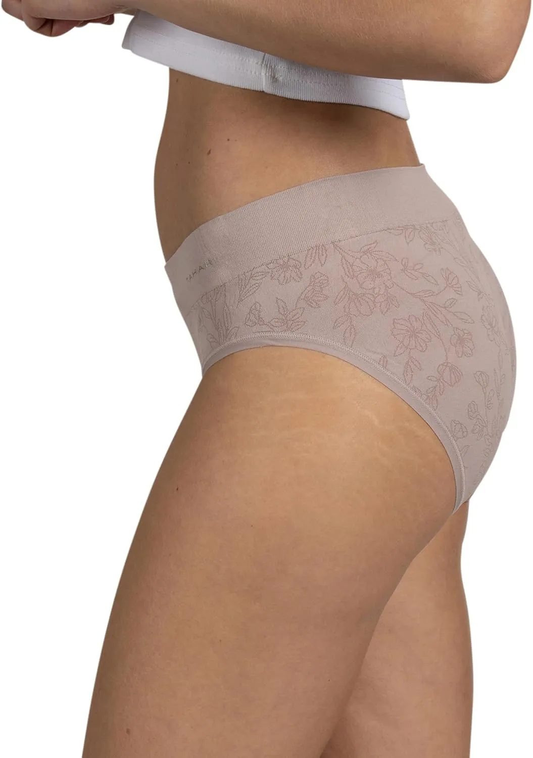 TAHARI Women's 5-Pack Seamless Hipster Underwear Invisible No Show Comfy Everyday Panties for Women