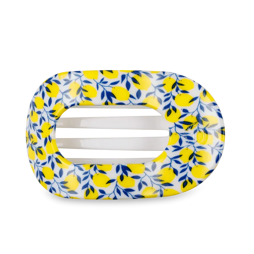 Teleties Medium Flat Round Clip Limoncello