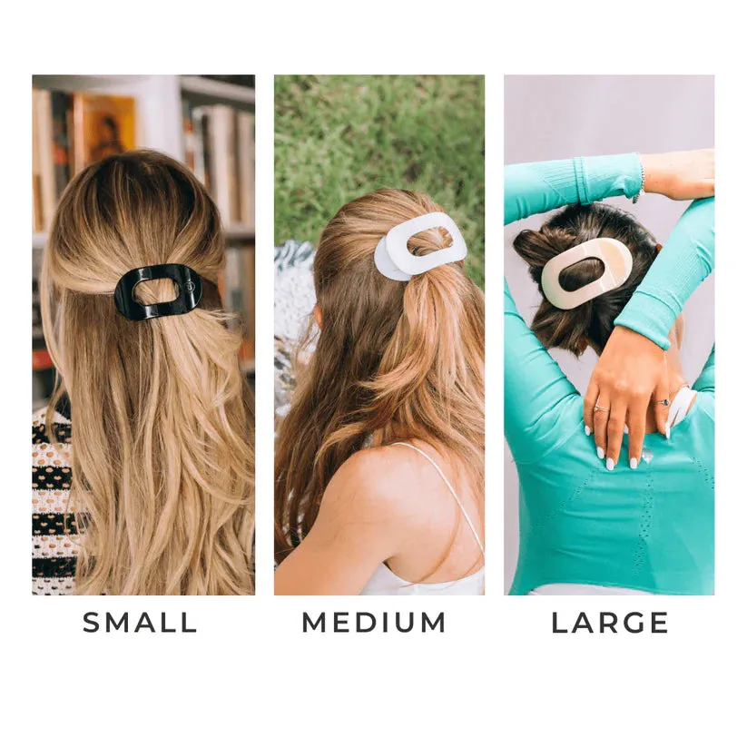 Teleties Medium Flat Round Clip Limoncello