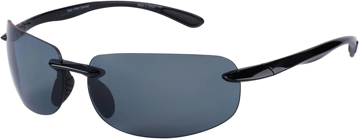 The Influencer 2 Pair of Lightweight Sport Wrap Polarized Sunglasses for Men and Women - 2 Hard Cases Included