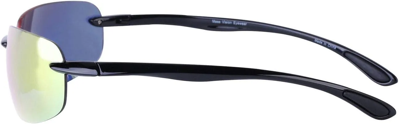 The Influencer 2 Pair of Lightweight Sport Wrap Polarized Sunglasses for Men and Women - 2 Hard Cases Included