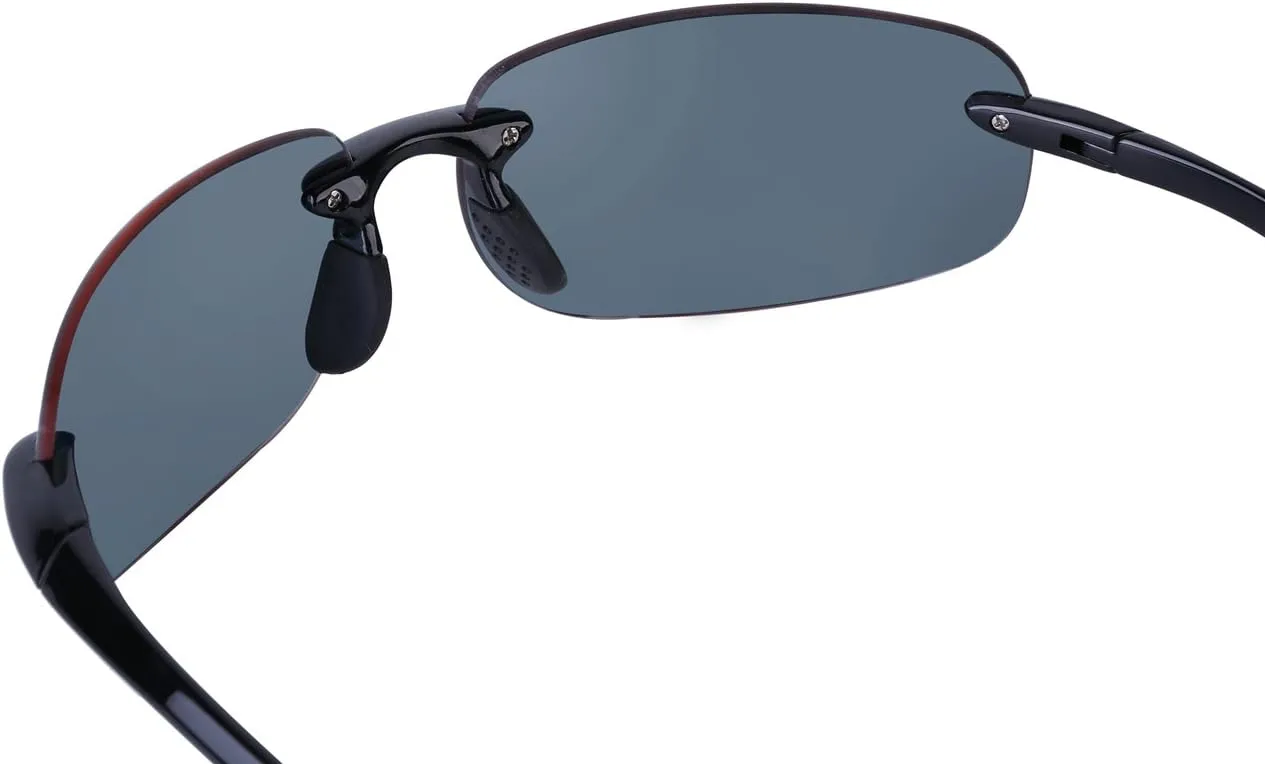 The Influencer 2 Pair of Lightweight Sport Wrap Polarized Sunglasses for Men and Women - 2 Hard Cases Included