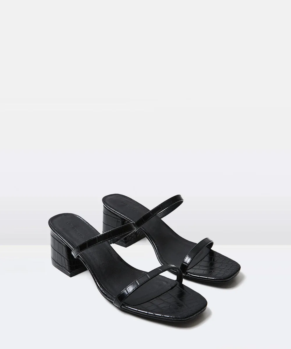 The Naomi Block Heels Black