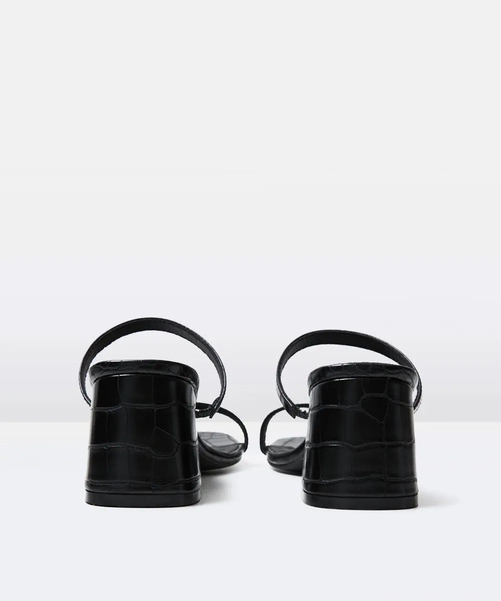 The Naomi Block Heels Black