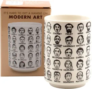 The Unemployed Philosophers Guild It's Hard to Get a Handle on Modern Art - Porcelain Tea Cup Featuring 65 Artists