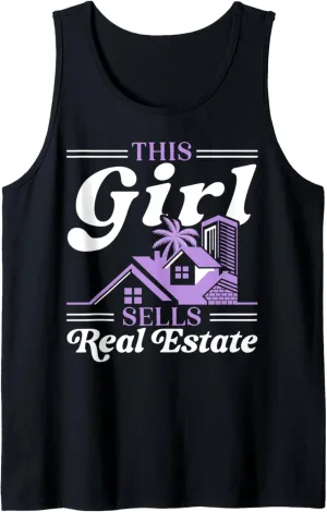 This Girl Sells Real Estate Agent House Broker Realtor Tank Top