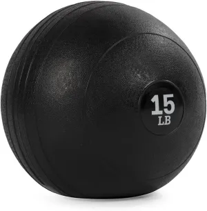 Titan Fitness 15 LB Rubber Slam Ball, Dead Weight Ball Absorbs Impact, Minimal Bounce, Textured Surface for Strength and Conditioning, Slam Ball Exercises, Cardio Workouts, Full Body Workout