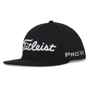 Titleist Tour Elite Flat Bill Golf Cap Black/White - 24 Men
