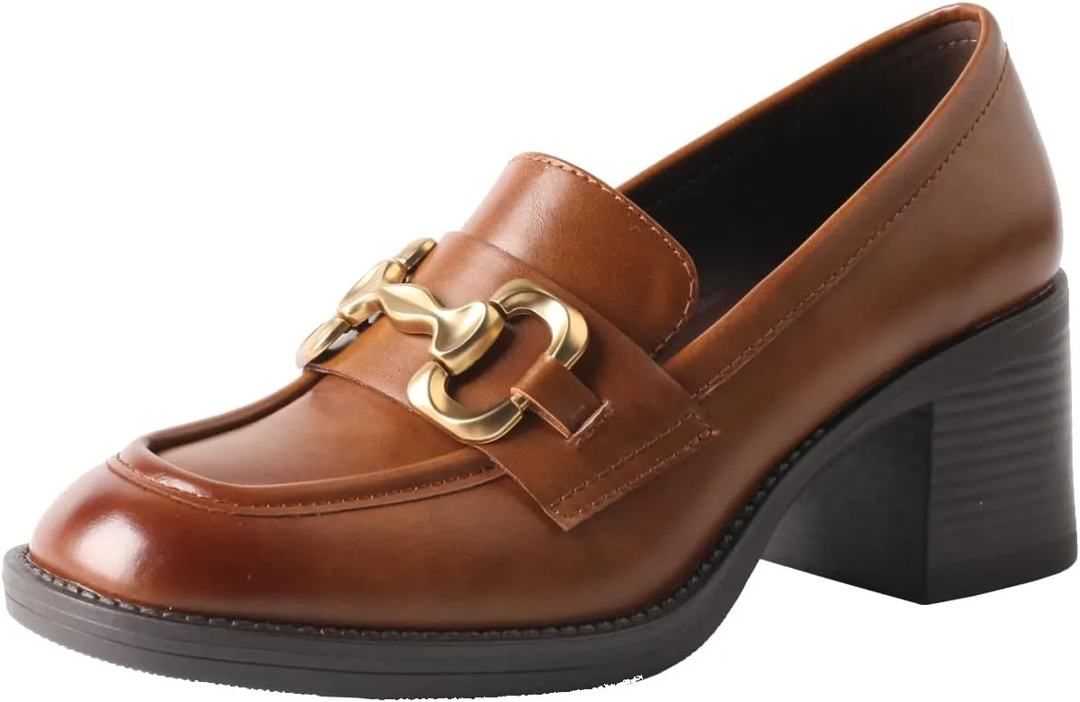 TMA EYES Women's Chunky Loafers, Easy to Slip On and Off