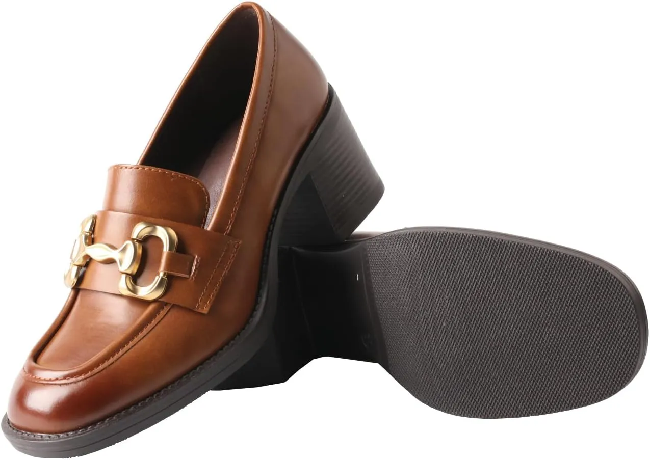 TMA EYES Women's Chunky Loafers, Easy to Slip On and Off