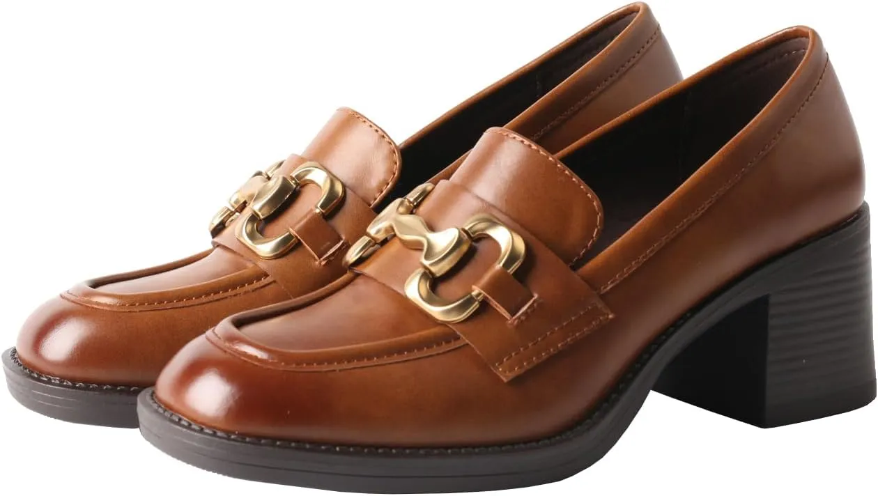 TMA EYES Women's Chunky Loafers, Easy to Slip On and Off