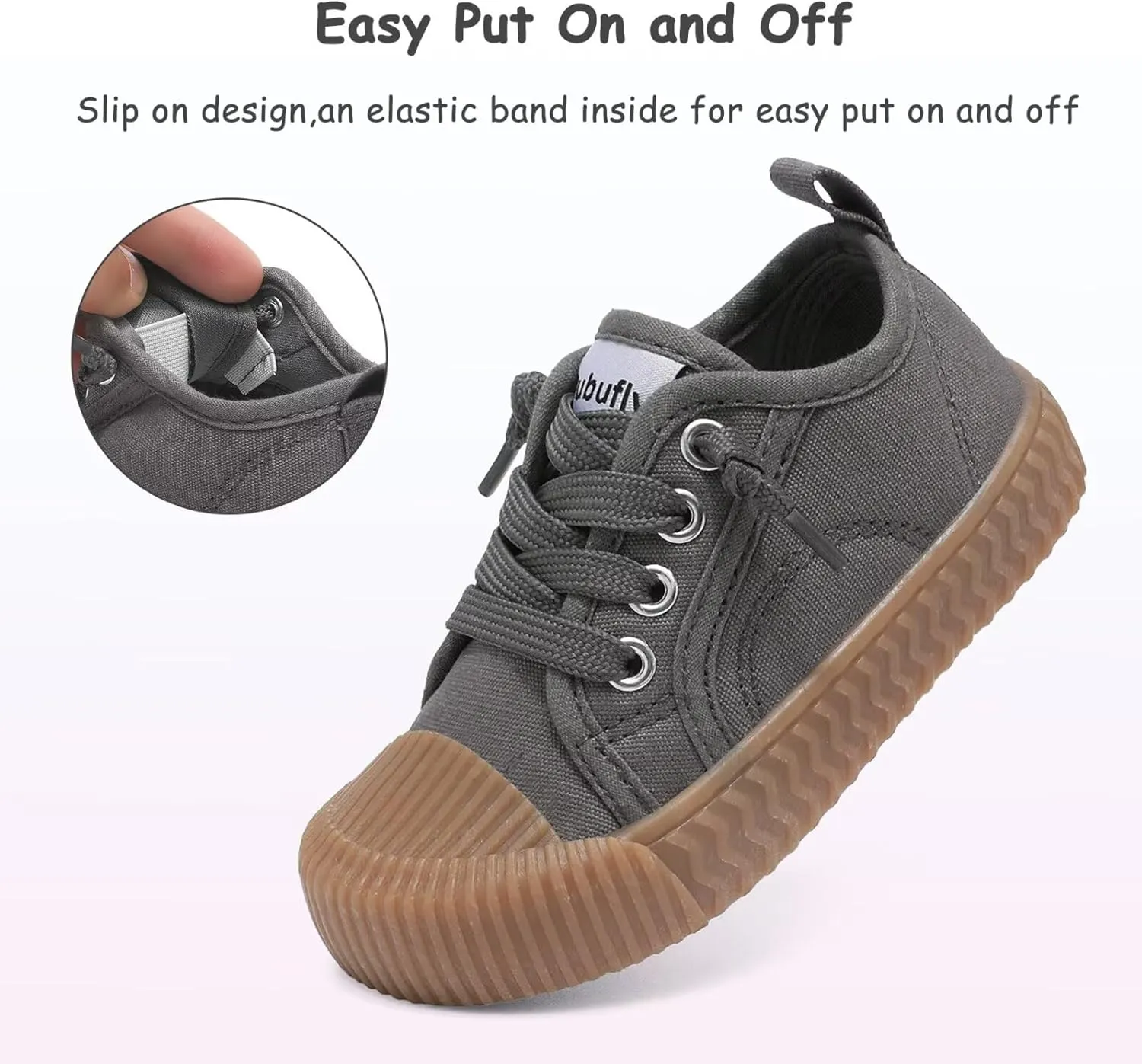 Toddler Shoes Boys Girls Slip On Canvas Sneakers