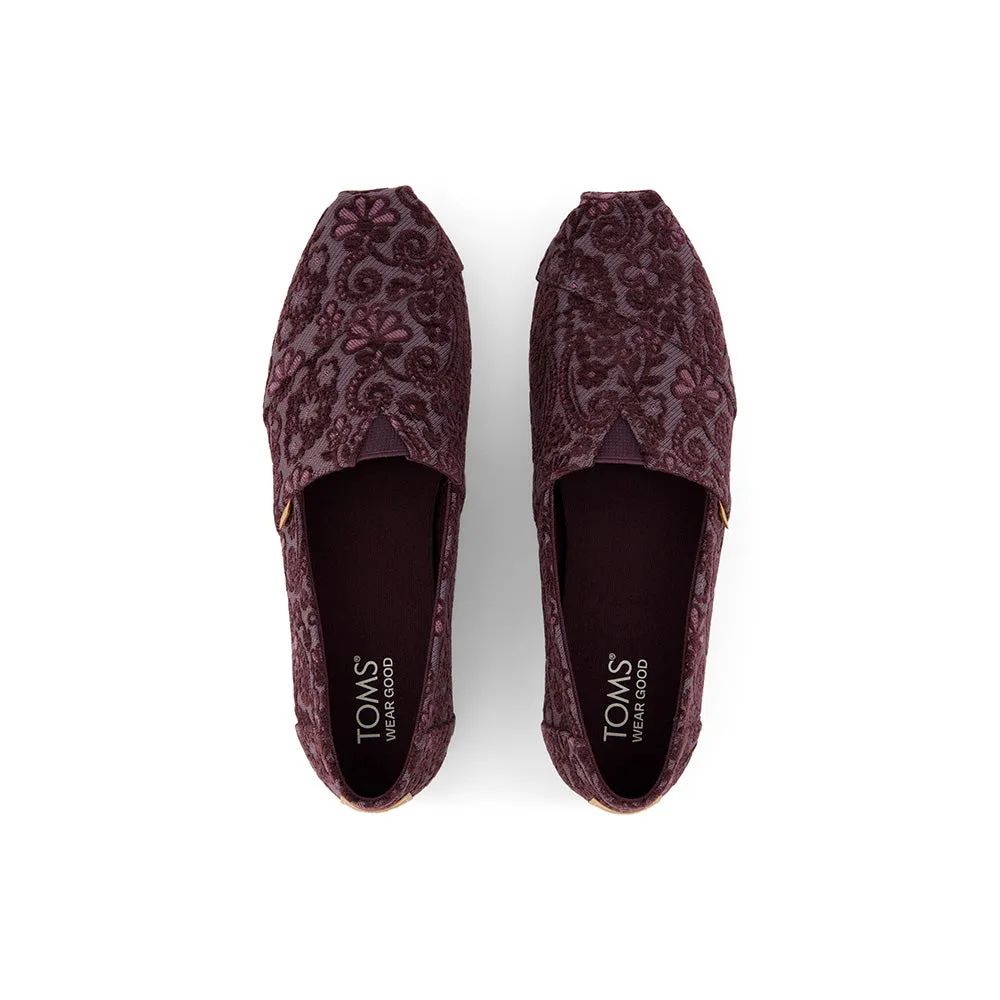 Toms Wmns Alpargata Blackberry Floral Brocade