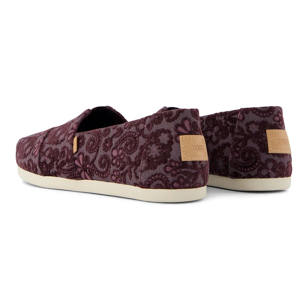 Toms Wmns Alpargata Blackberry Floral Brocade