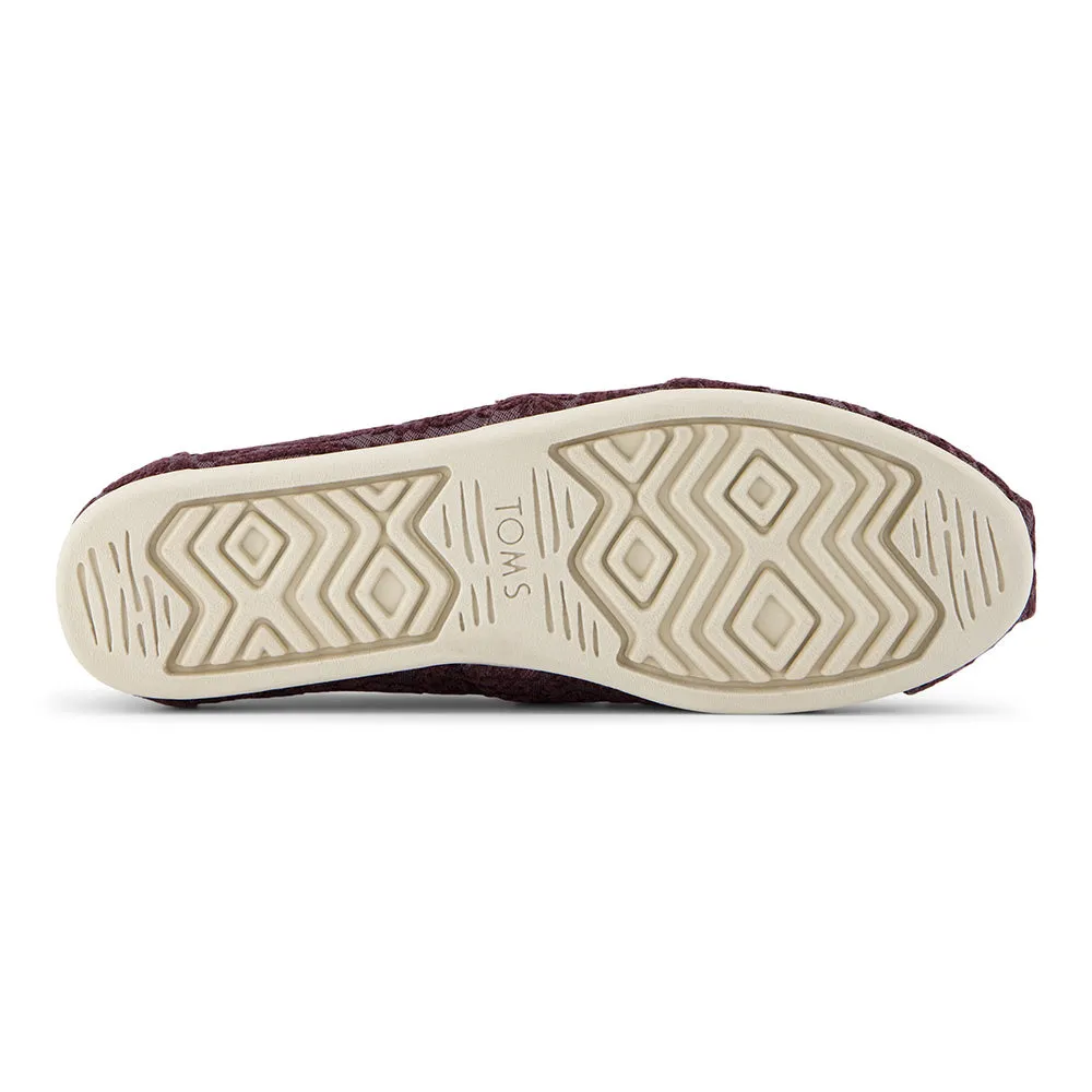 Toms Wmns Alpargata Blackberry Floral Brocade