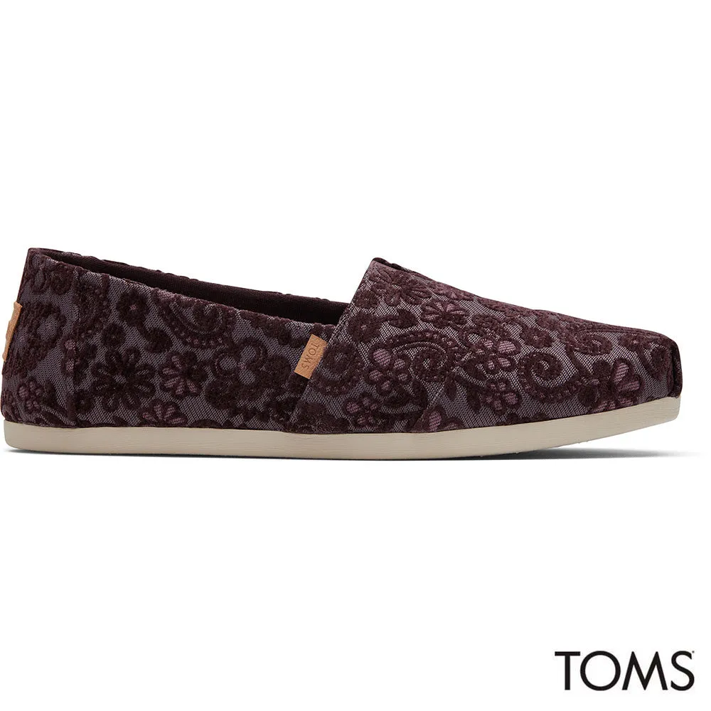 Toms Wmns Alpargata Blackberry Floral Brocade
