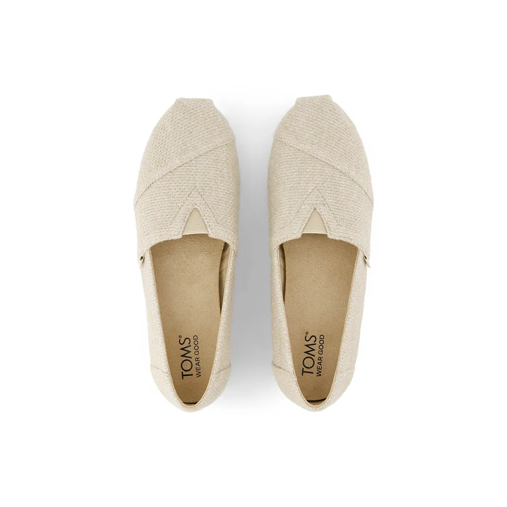 Toms Wmns Alpargata Oatmeal Sparkle Knit