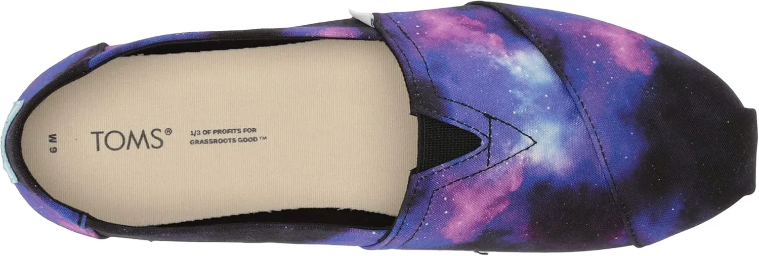TOMS Womens Alpargata Slip On Flats Casual - Black