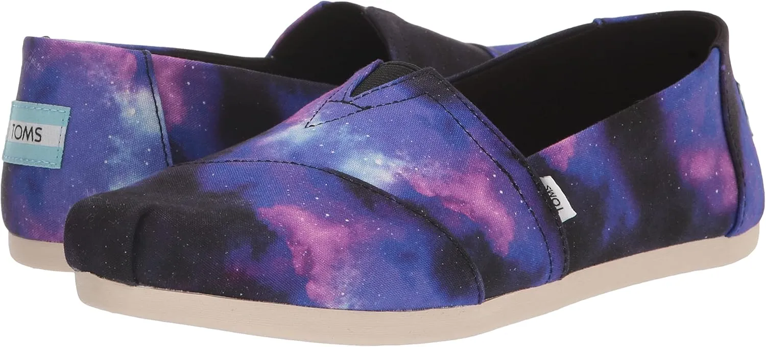 TOMS Womens Alpargata Slip On Flats Casual - Black