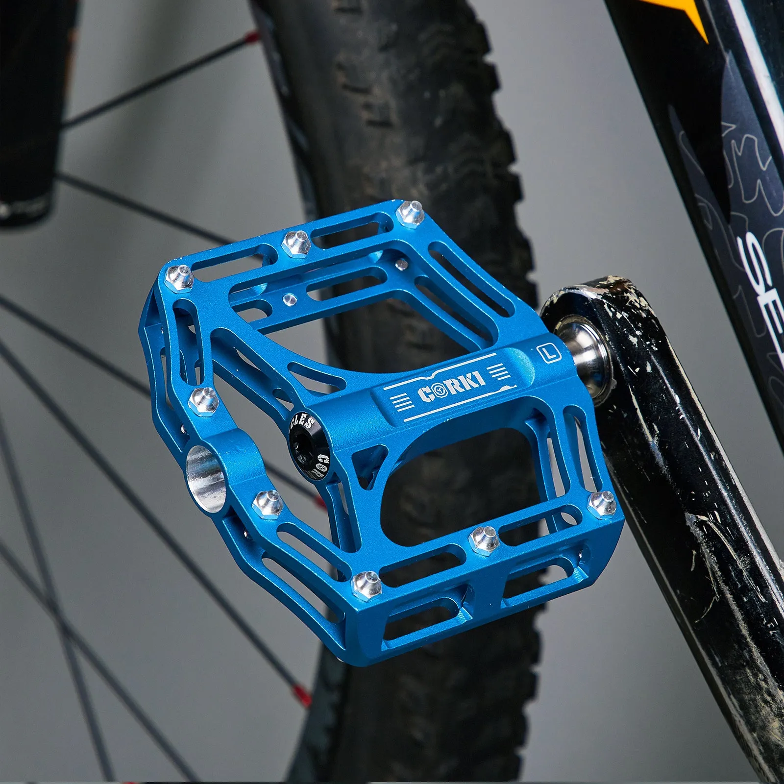 TOPO Titanium Flat Platform Mountain Bike Pedals