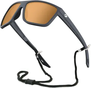 TOREGE Mens Women Sunglasses Polarized Sports UV Protection Wraparound Lightweight Sunglasses for Fishing Golfing NAUTILUS