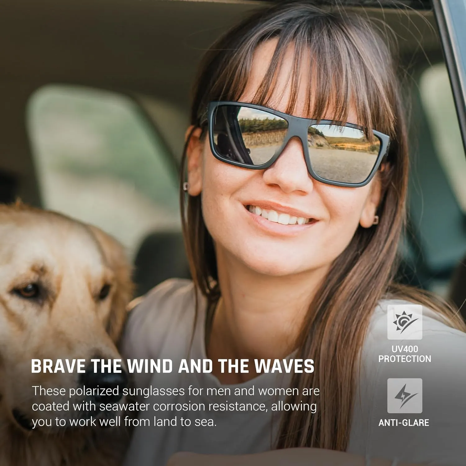 TOREGE Mens Women Sunglasses Polarized Sports UV Protection Wraparound Lightweight Sunglasses for Fishing Golfing NAUTILUS