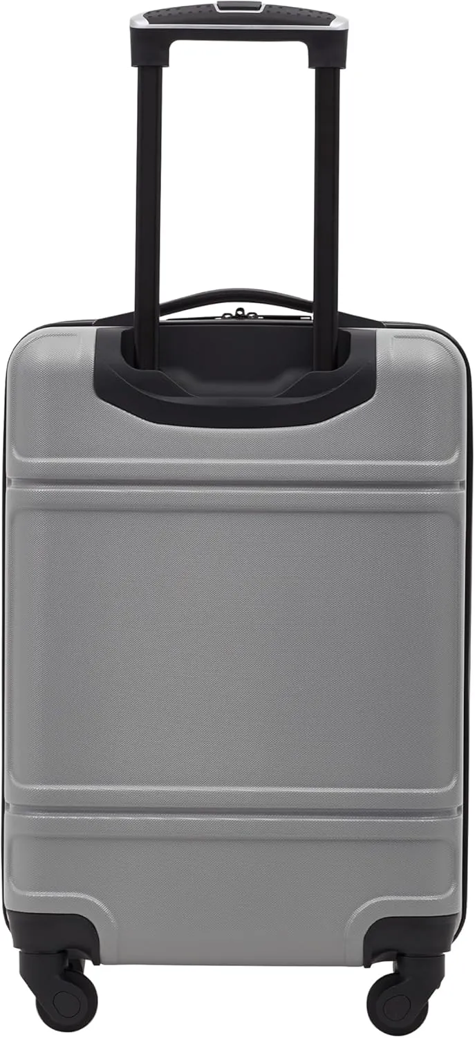 Travelers Club Skyline Spinner Luggage, Gray, 22-Inch Carry-On