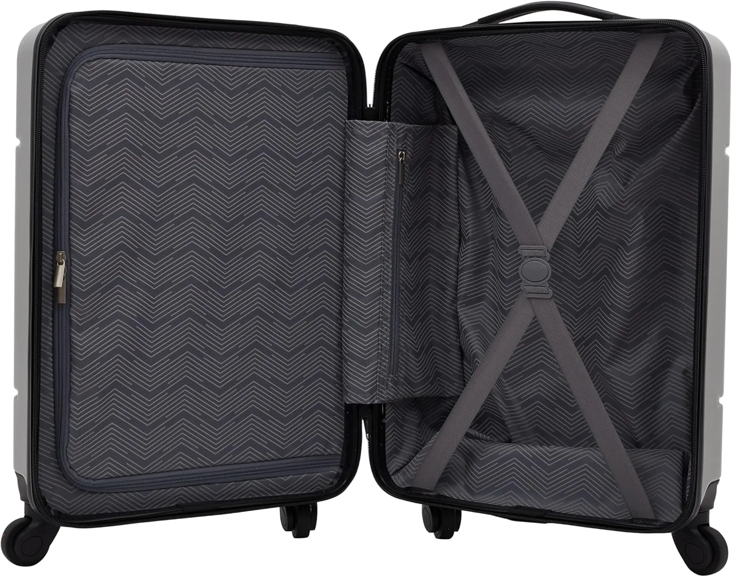 Travelers Club Skyline Spinner Luggage, Gray, 22-Inch Carry-On