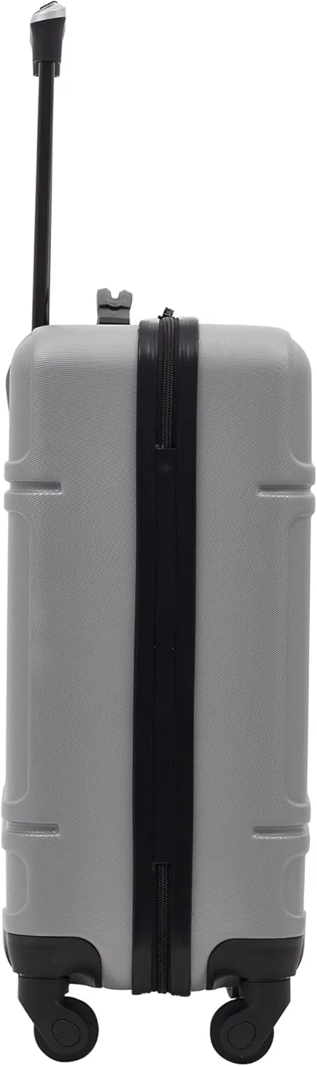 Travelers Club Skyline Spinner Luggage, Gray, 22-Inch Carry-On