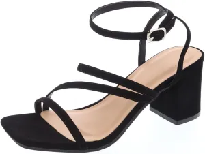 TruFox Women's Stylish Block Heeled Strappy Sandal Ankle Wrap