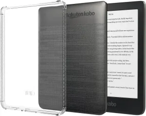 TUDIA SKN Designed for Kobo Clara HD Case 6" (2018) Back Cover, [Reinforced Corners] Shockproof Slim Anti-Yellowing Silicone Gel Clear Back Lightweight Grip TPU Bumper for eReader - Clear