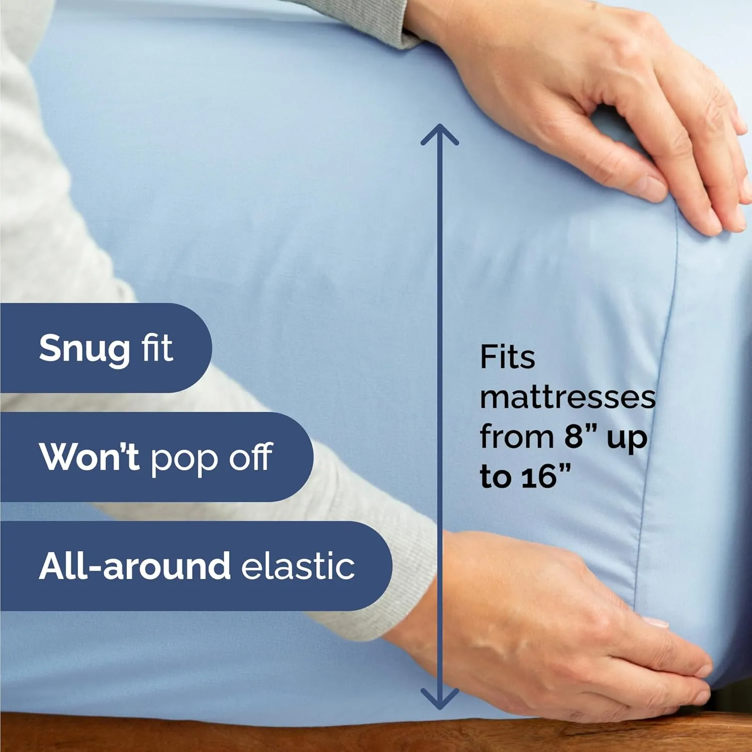 Twin 4 Piece Sheet Set - Comfy, Breathable & Cooling - Hotel Luxury Bedding for Women, Men, Kids & Teens - 1 Flat & 1 Fitted Sheet & 2 Pillowcases w/ Deep Pockets - Soft and Wrinkle Free - Baby Blue