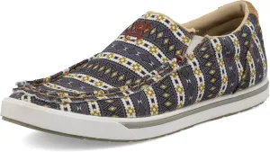 Twisted X Women's Hooey Slip-On Loper, Moc Toe, Black & Yellow Multi, 9.5 M