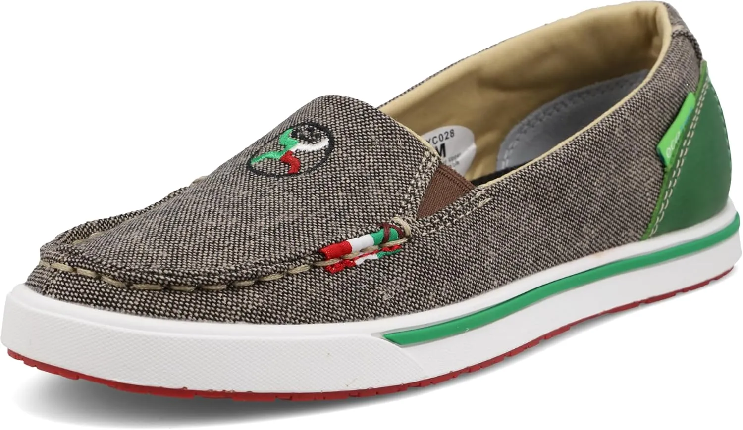 Twisted X Women's Hooey Slip-On Loper, Moc Toe, Eco Dust & Multi, 5.5 M