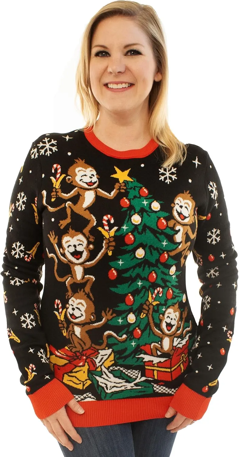 Ugly Christmas Party Knitted Ugly Christmas Sweater for Men and Women - Reindeer & Animals
