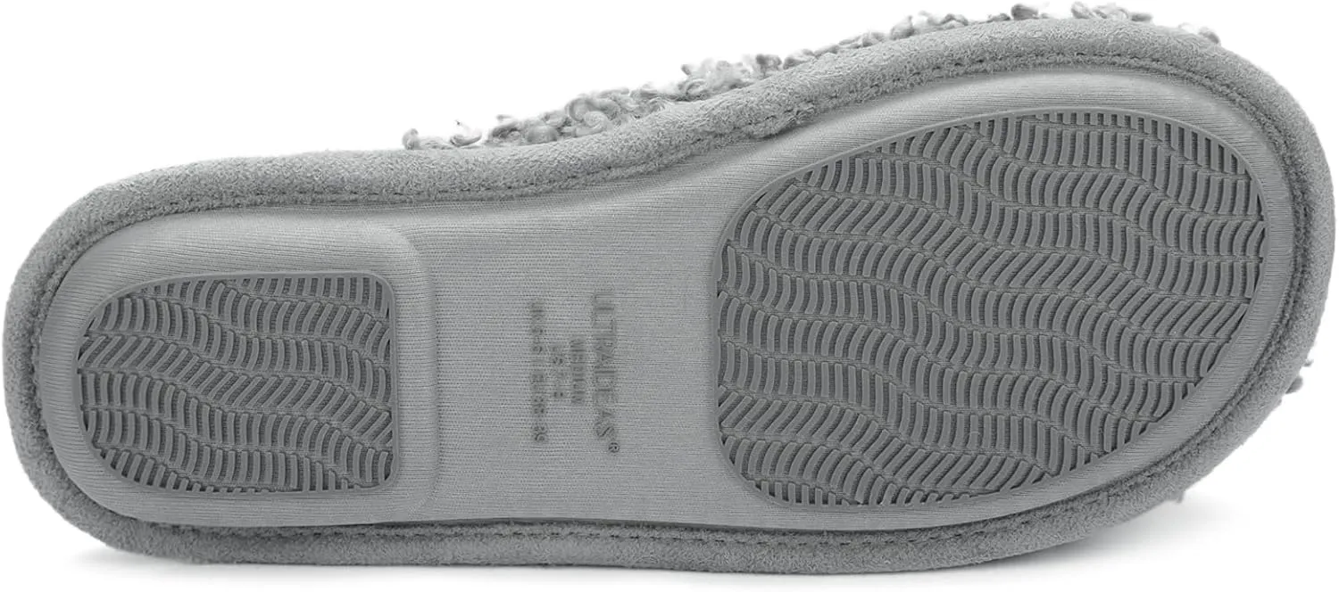 ULTRAIDEAS Women's Fuzzy Slip-on Slippers, Cozy Indoor House Shoes with Memory Foam