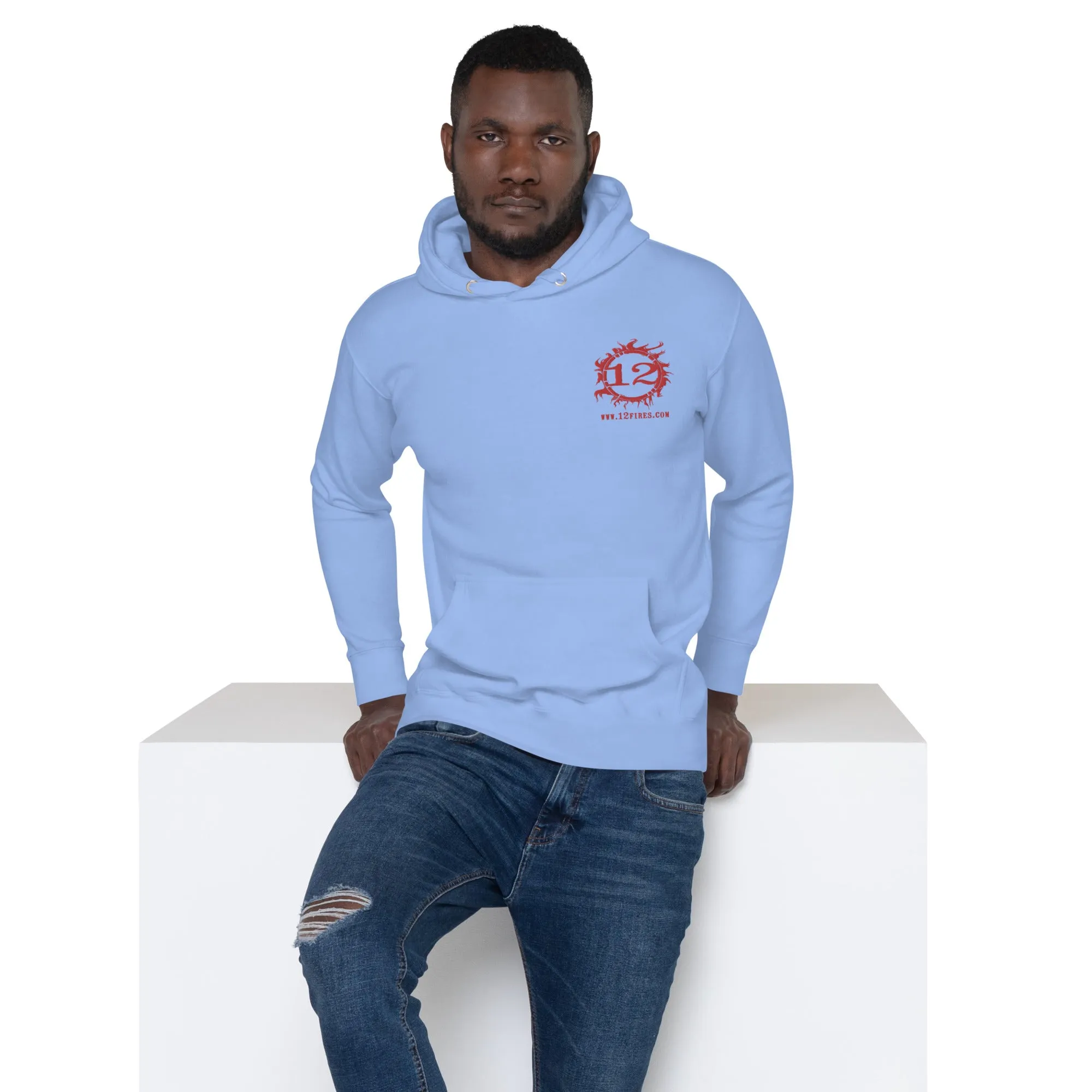 Unisex Lightweight Hoodie (Red Logo)