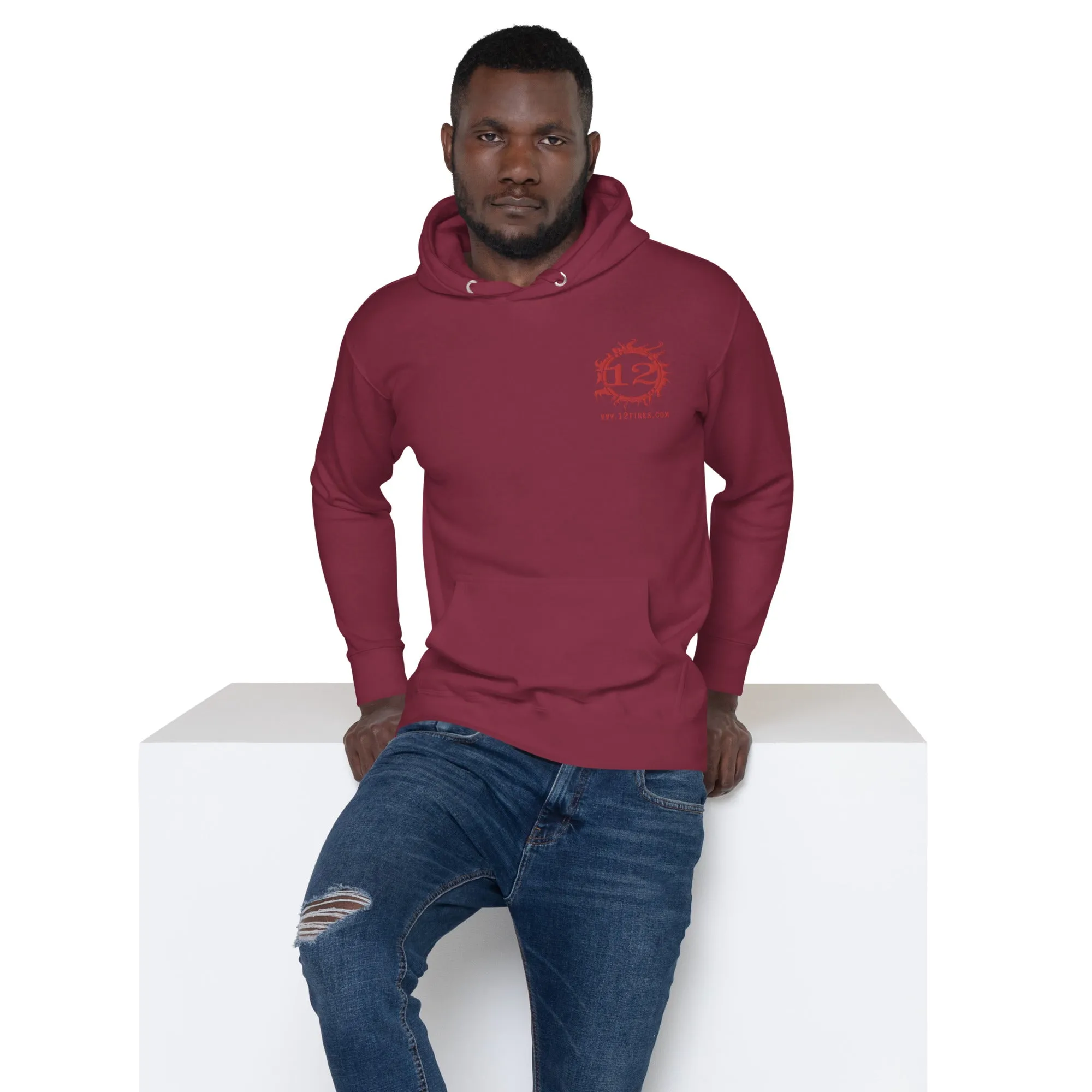 Unisex Lightweight Hoodie (Red Logo)