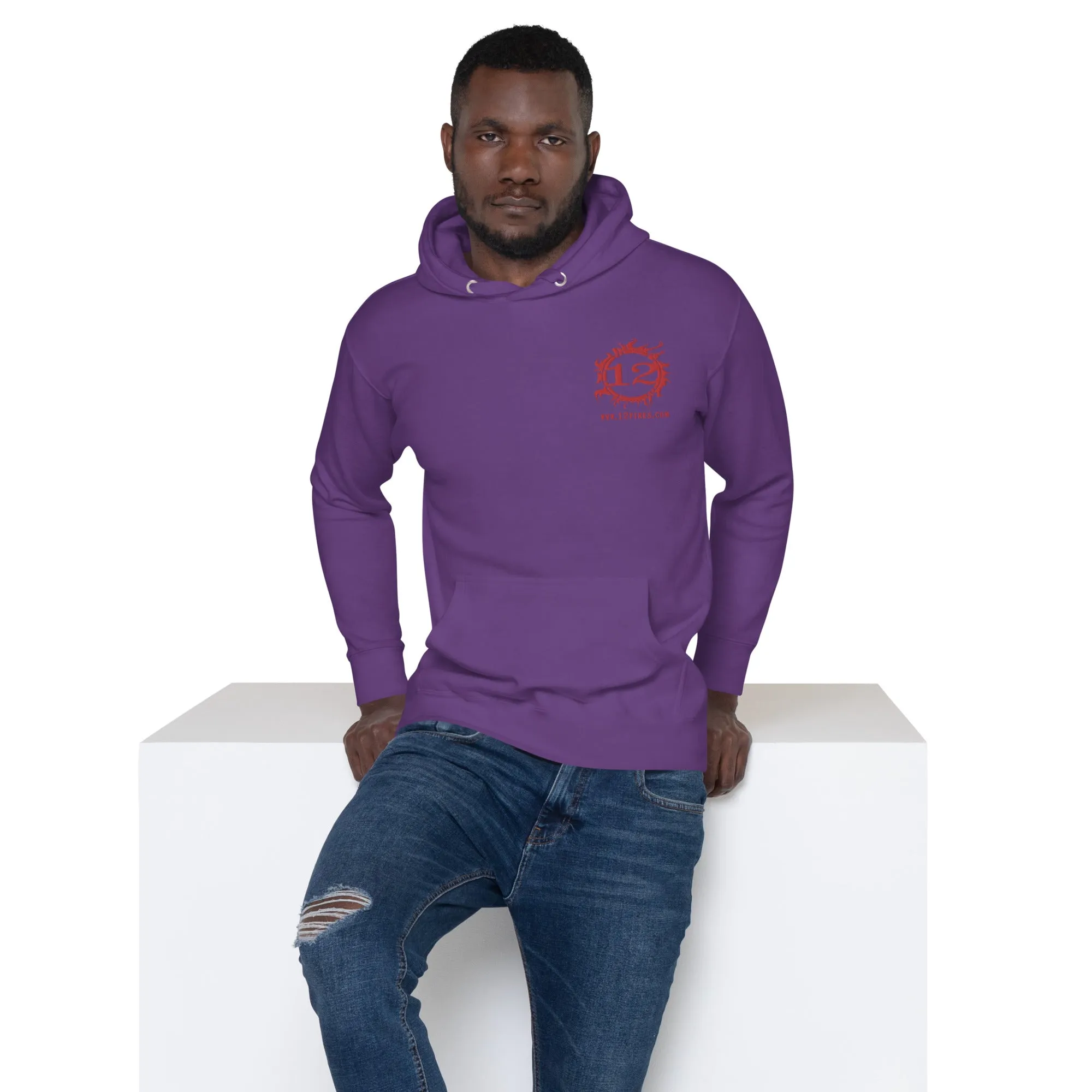 Unisex Lightweight Hoodie (Red Logo)