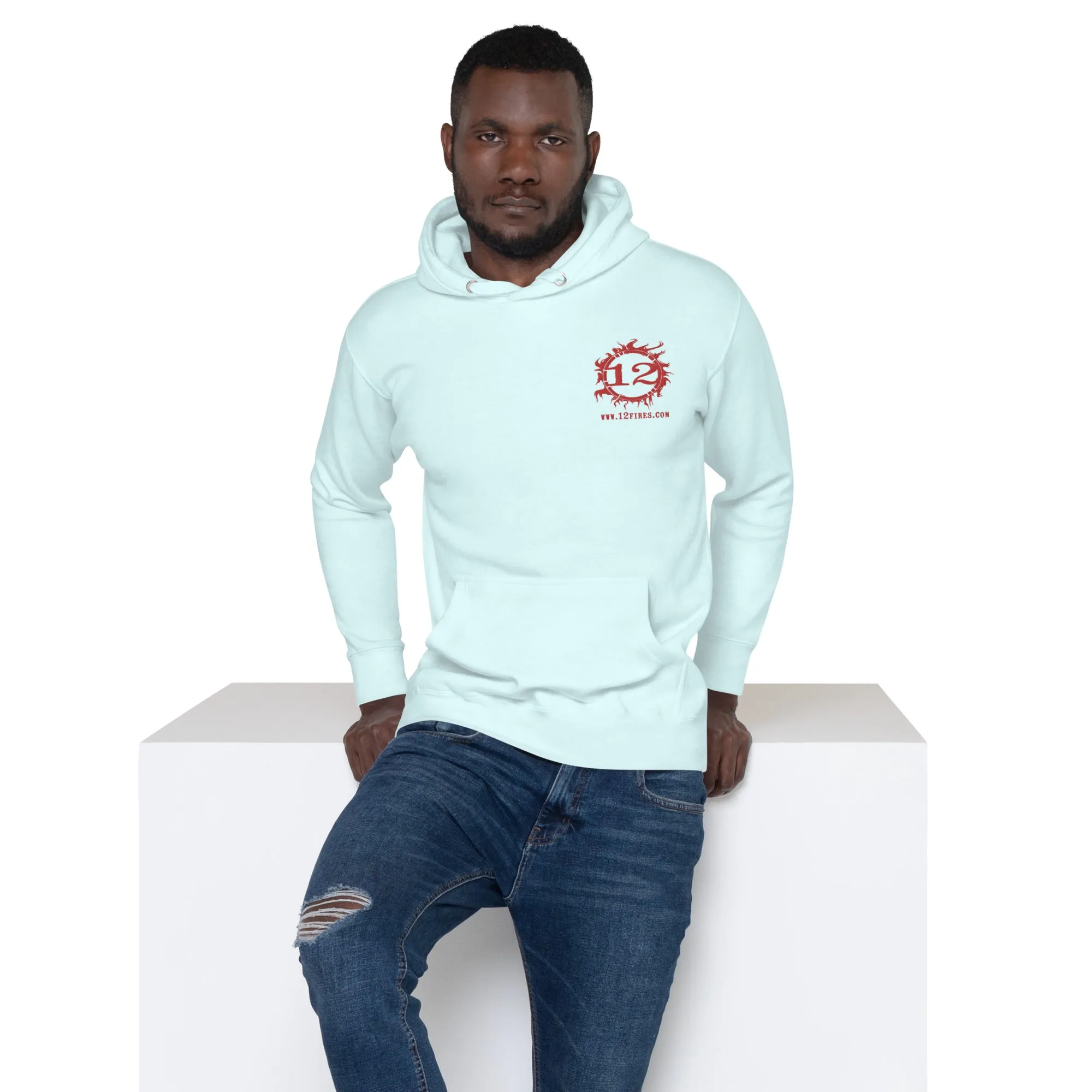 Unisex Lightweight Hoodie (Red Logo)